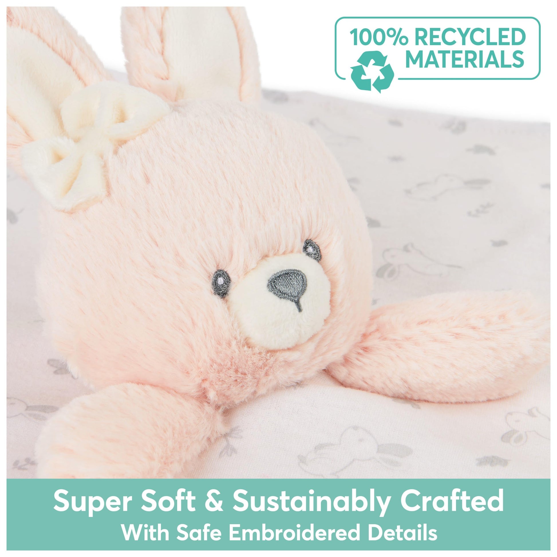 GUND Baby Sustainably Soft Bunny 13-Inch Plush Lovey, Ages 0+