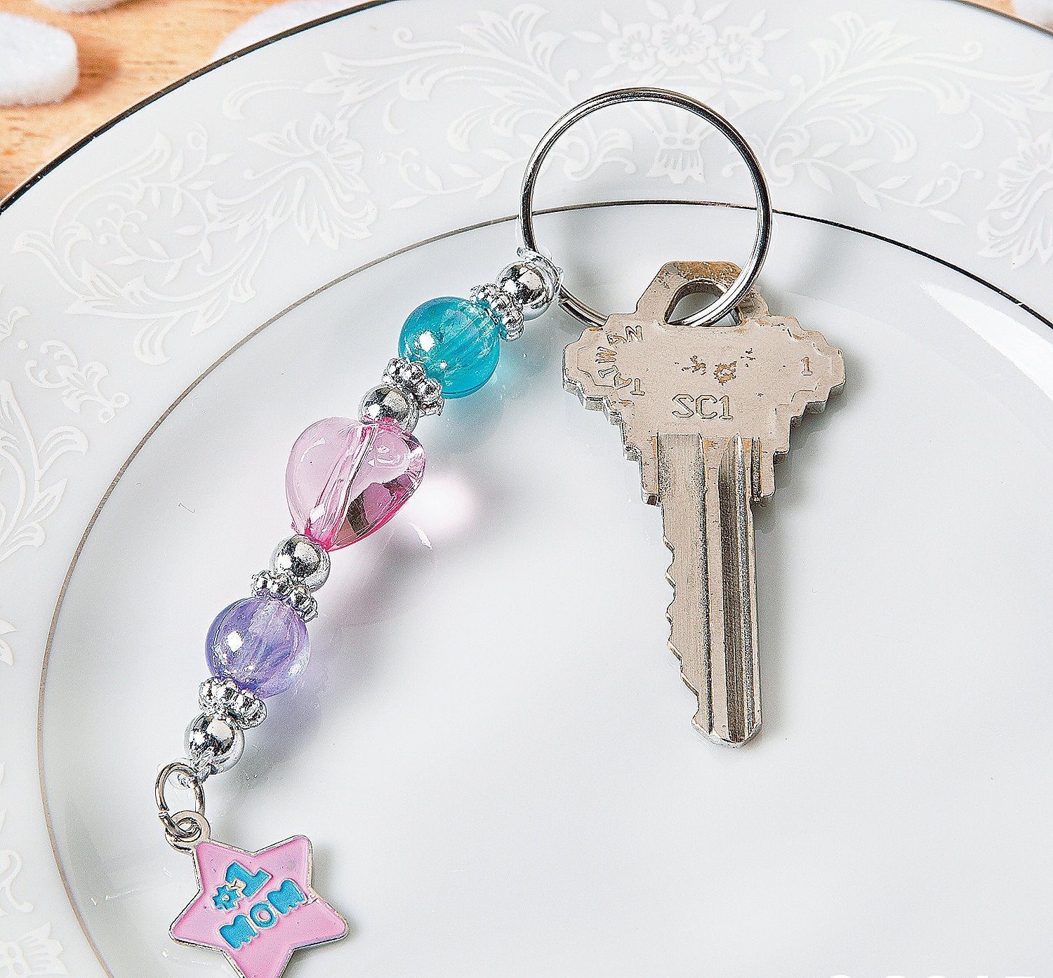 Mom Beaded Key Chain Craft Kit - Crafts for Kids and Fun Home Activities