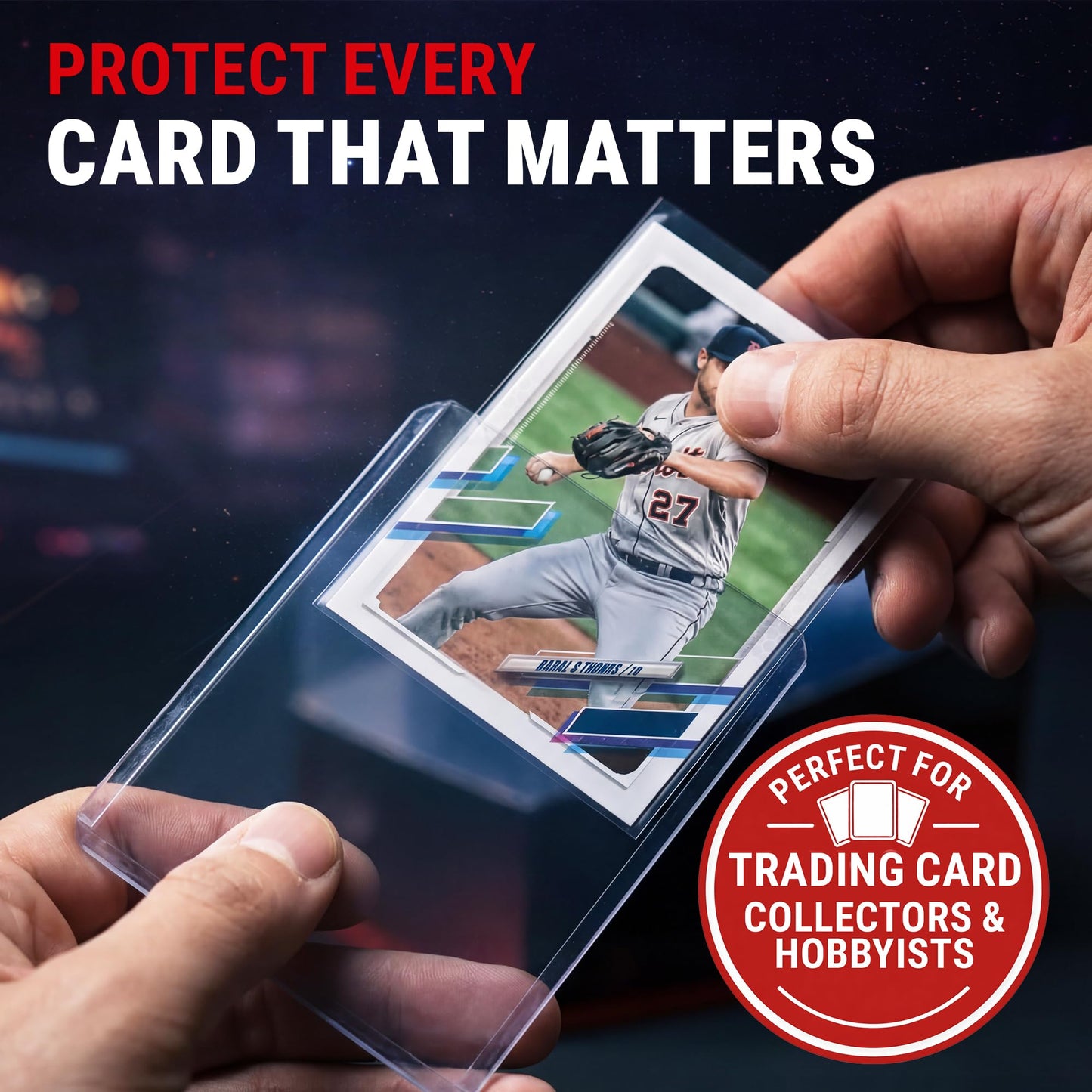 Ultra PRO 3" x 4" Clear Regular Toploaders for Cards with Card Sleeves Bundle Standard Size 100ct Trading Baseball Toploader Card Sleeve Protectors