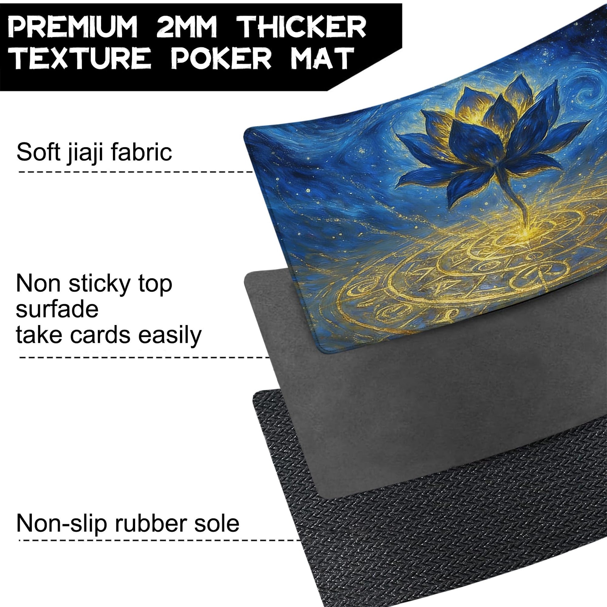 for MTG Playmat 24 x 14 Inches Lotus Magic Play Mat Card Game Mat for Magic The Gathering TCG PTCG Playmat with Free Storage Bags Non-Slip Backing