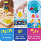 Kiditos Magic Water Elf Toy Kit-Squishies for Kids, 25 Gels & 20 Molds, Magic Gel Water Pets Sensory Toy, Fun DIY Craft Kit, Party Favors, Birthday