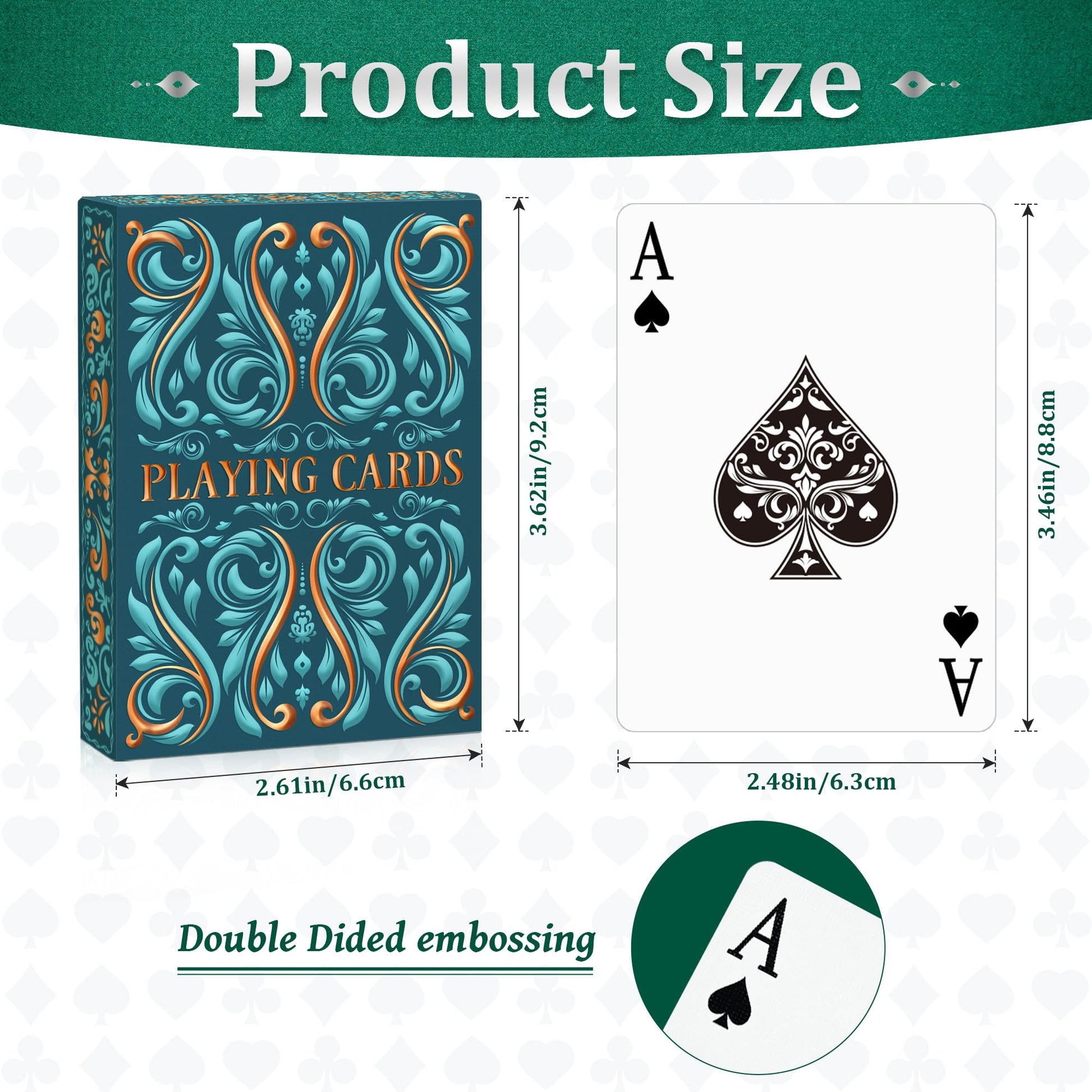Wkchxd Playing Cards 2 Pack, Deck of Cards, Standard Playing Cards for Adult, Premium Poker Card Set, Deck of Playing Card