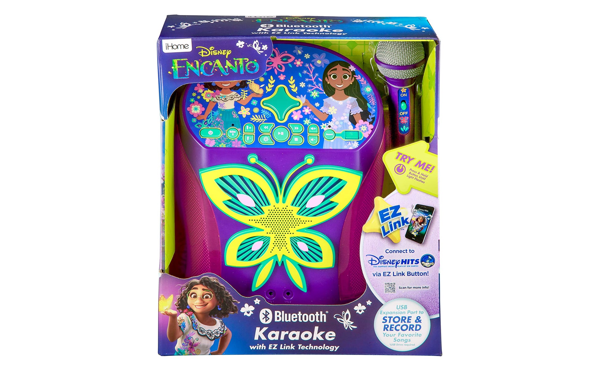 eKids Disney Encanto Karaoke Machine, Easily Access Disney Playlists with New EZ Link Feature