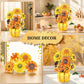 Van Gogh Sunflower Building Set, Adjustable Flowers Bouquet for Adults Teens, 1009PCS Botanical Collection Compatible with Lego, Home Decor, Gift