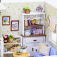 Ogrmar Wooden Dollhouse Miniatures DIY House Kit with Cover and Led Light-Cat Diary