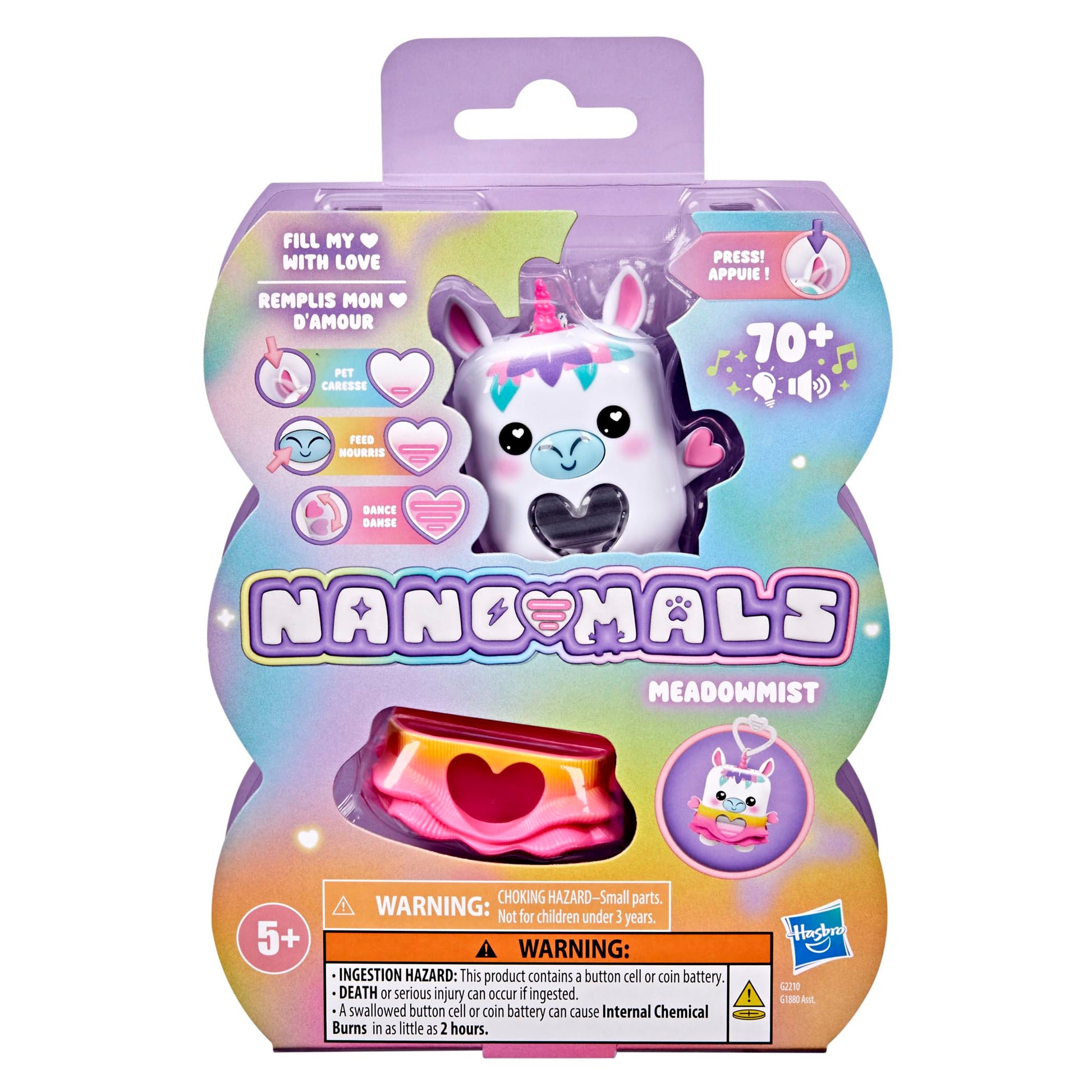 Nano-MALS Meadowmist The Unicorn, Electronic Pet Unicorn Toy, 70+ Responses, Interactive Fidget Toys for Girls & Boys Ages 5+