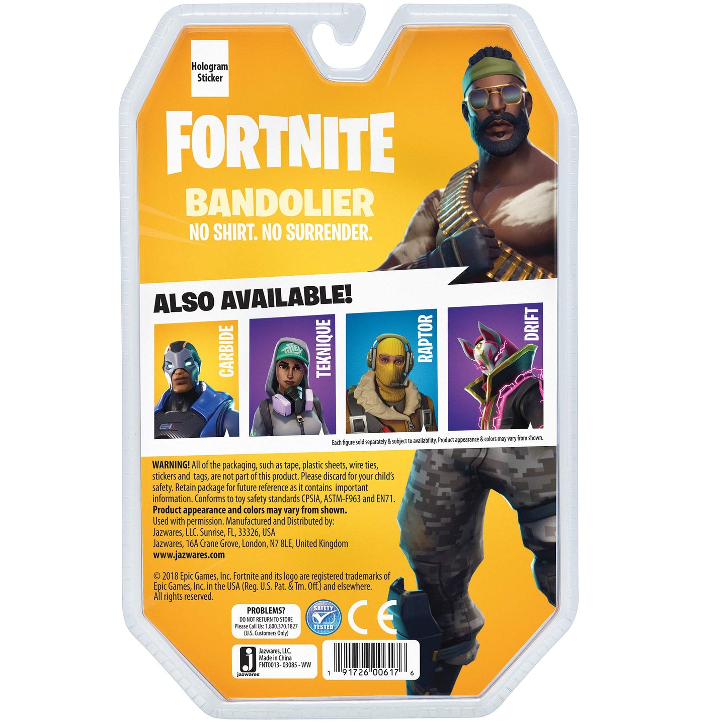 Jazwares FORTNITE Solo Mode Core Raptor Figure Pack, Bandolier