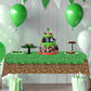Calmi Pixel Miner Table Cover (Pack of 2) - 54.1"x108" XL Waterproof Cartoon Birthday Tablecloth- Gamer Party Supplies, Mining Themed Party