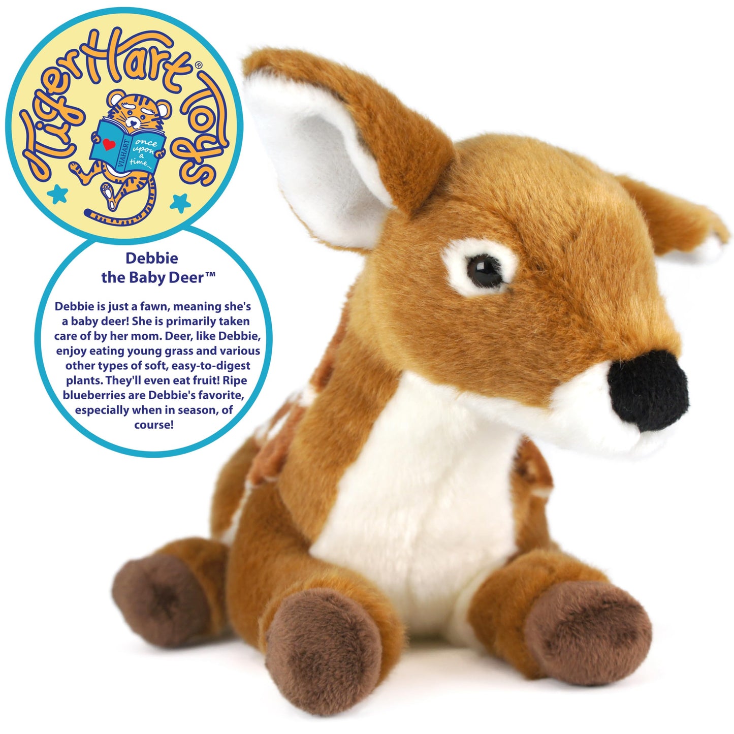 TigerHart Debbie The Baby Deer - 10 Inch Stuffed Animal Plush