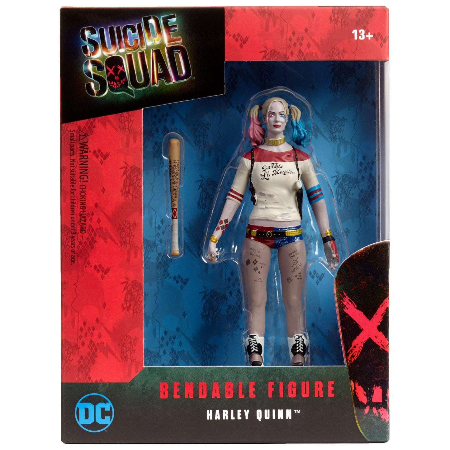 DC Comics NJ Croce Suicide Squad Harley Quinn Bendable Action Figure, Multicolor, 8'