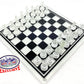 Matty's Toy Stop Deluxe Frosted & Clear Glass Chess Set (14") Large