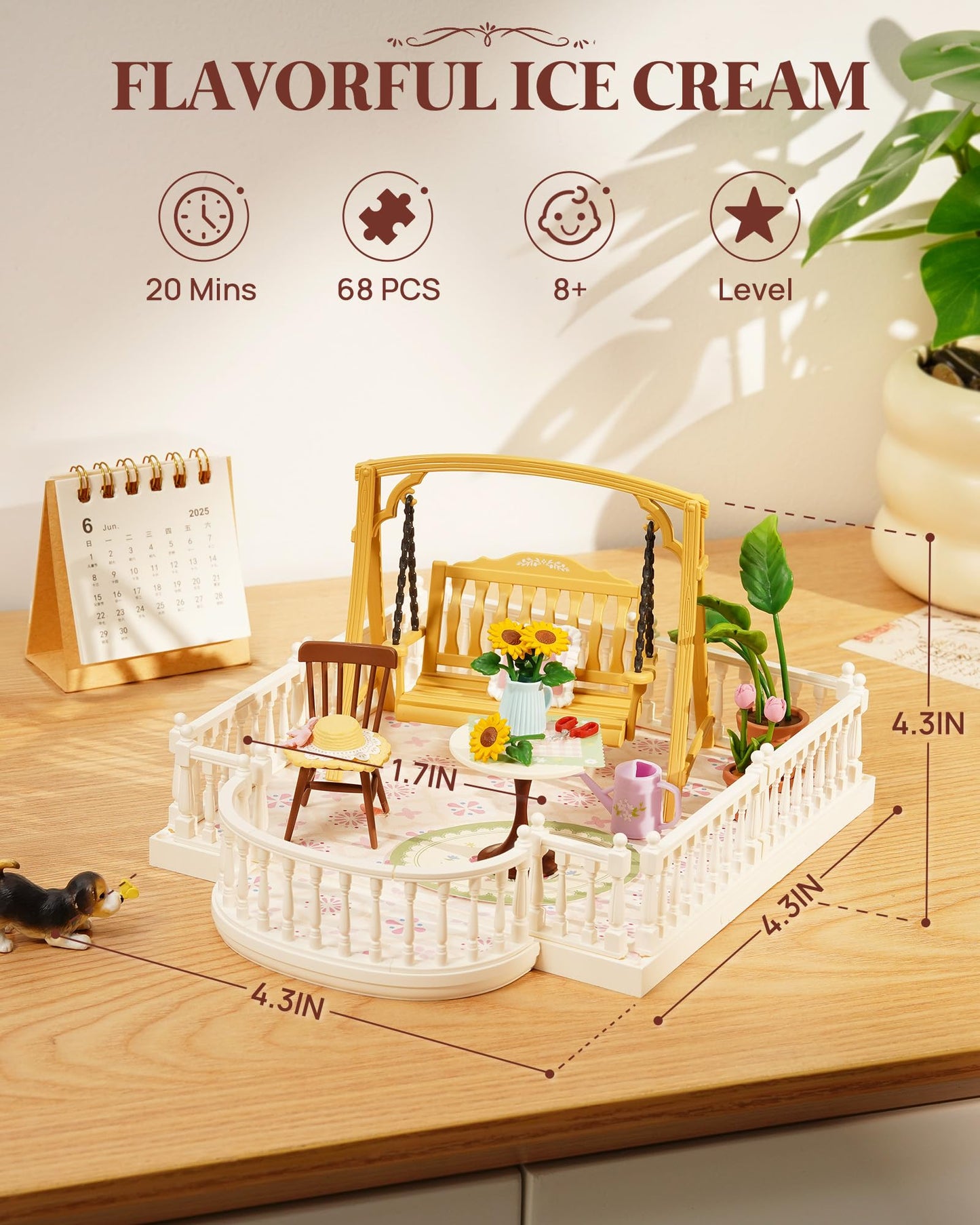 ROBOTIME Dust Proof Roof for Super Creator ?Sunny Break Terrace?