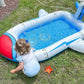 Kiddie Pool Splash Pad for Kids 68" x 38" x 21.5" | 3-in-1 Inflatable Sprinkler Pool for Toddlers Ages 3-8, Backyard Water Play Mat, Outdoor Summer