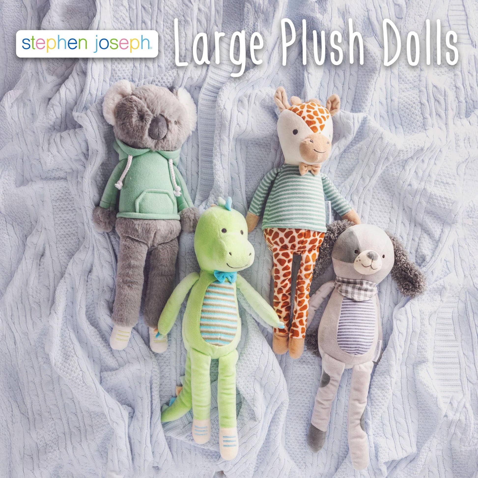 Stephen Joseph, Stuffed Animal Toy 16 inches, Large Super Soft Plush Doll, Toys for Baby, Toddler, Kids, Bella Bunny