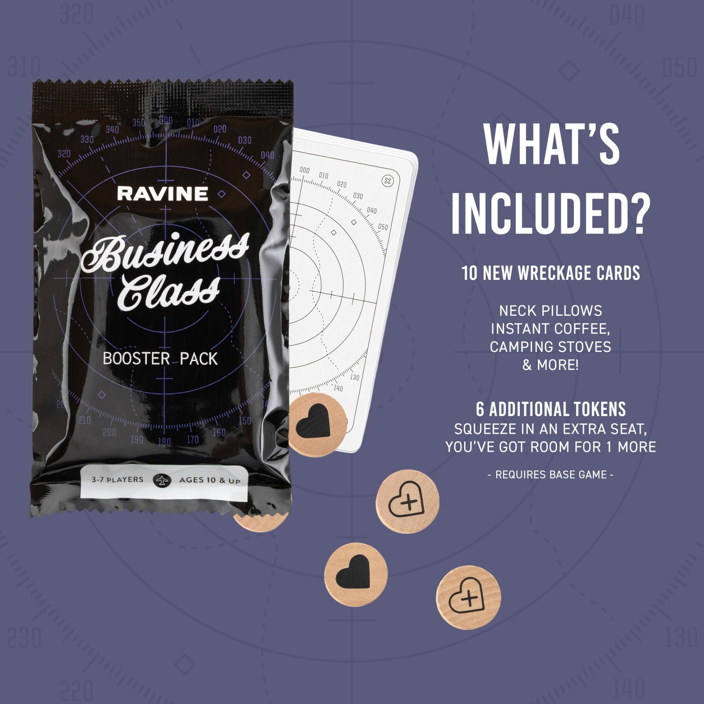 Stellar Factory Ravine Booster Pack: Business Class | 10 New Wreckage Cards | 6 Additional Heart Tokens | Ravine Expansion