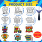 HABDJILTY 36 Set Father's Day Magnets Craft for Kids,Make Your Own Father's Gifts DIY Coloring Magnets Best Dad Crafts Kit for Happy Fathers Day Dad's