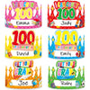 chiazllta 36 Pcs 100 Days Paper Crowns, Name DIY 100th Day of School Paper Party Hats 100 Days Celebration Party Favors Supplies for Classroom School