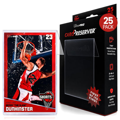 Ultra Pro CardPreserver Trading Card Holders - 2-in-1 Semi Rigid Card Protector Sleeves - Clear Polypropylene, Acid-Free, PVC-Free & 720° Security