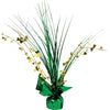 St. Patrick's Day Green Foil Shamrock Spray Centerpiece - 12" (1 Count) | Dazzling Table Decoration For Celebrations