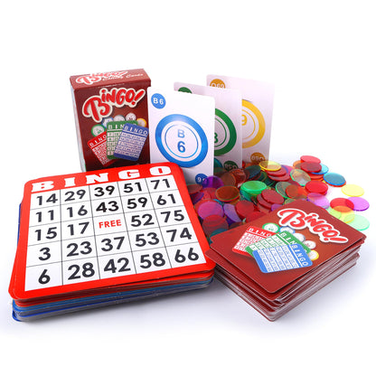 GSE Complete Bingo Game Set with 50 Cards, 500 Chips, Calling Cards Deck