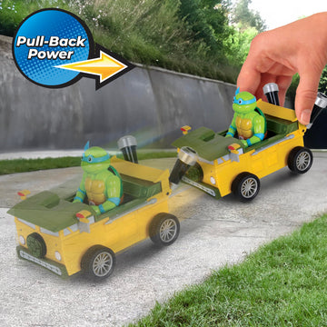 Nick Kart Racers - Pull Back TMNT in Party Wagon; Straight from The Game “Nickelodeon Kart Racers 3: Slime Speedway”; No Batteries Required; Grippy