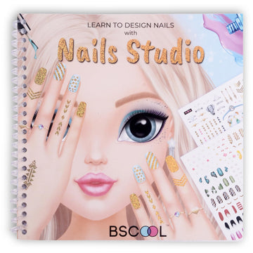 BSCOOL - Drawing, Coloring & Activity Book. Nail Design Book with Stickers and Guides. Fashion Design Sketchbook for Kids 5 and up. Little Designer