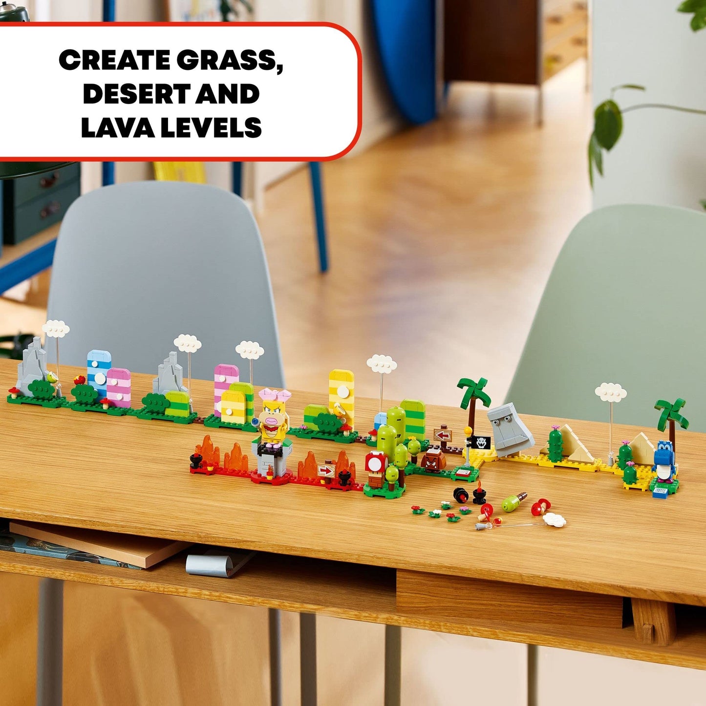 LEGO Super Mario Creativity Toolbox Maker Set 71418, Create Your Own Levels with Figures, Grass, Desert and Lava Builds, Starter Course Expansion, Toy