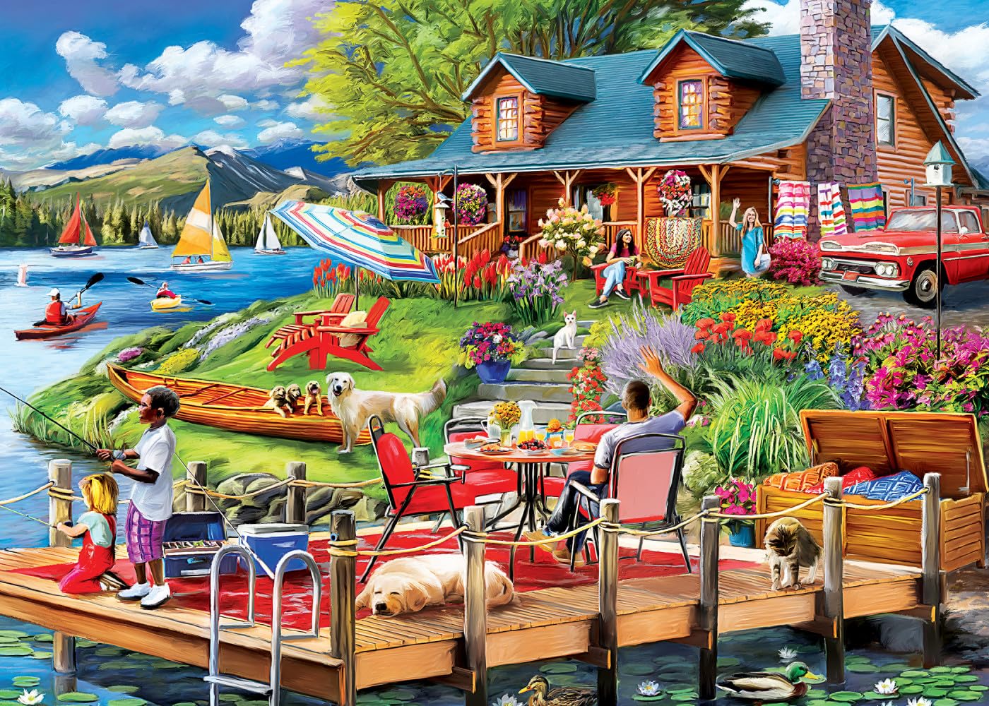 Masterpieces 550 Piece Jigsaw Puzzle for Adults, Family, Or Kids - The Secluded Cabin - 18"x24"