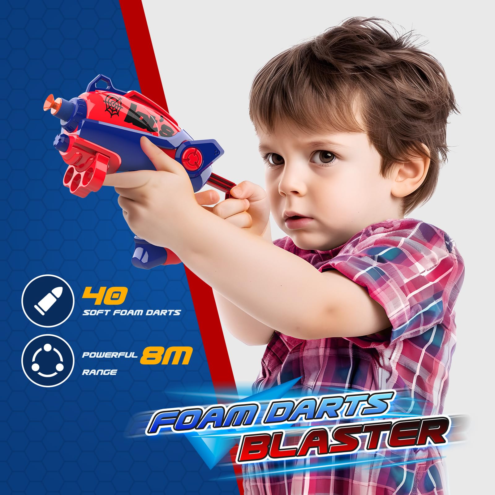 Shooting Toys for 3-12 Year Old Boys with Foam Dart, Shooting Game Toys Gifts for 3-12 Years Old Kids, Targets Toy for Boy Age 4-12, Xmas Gift