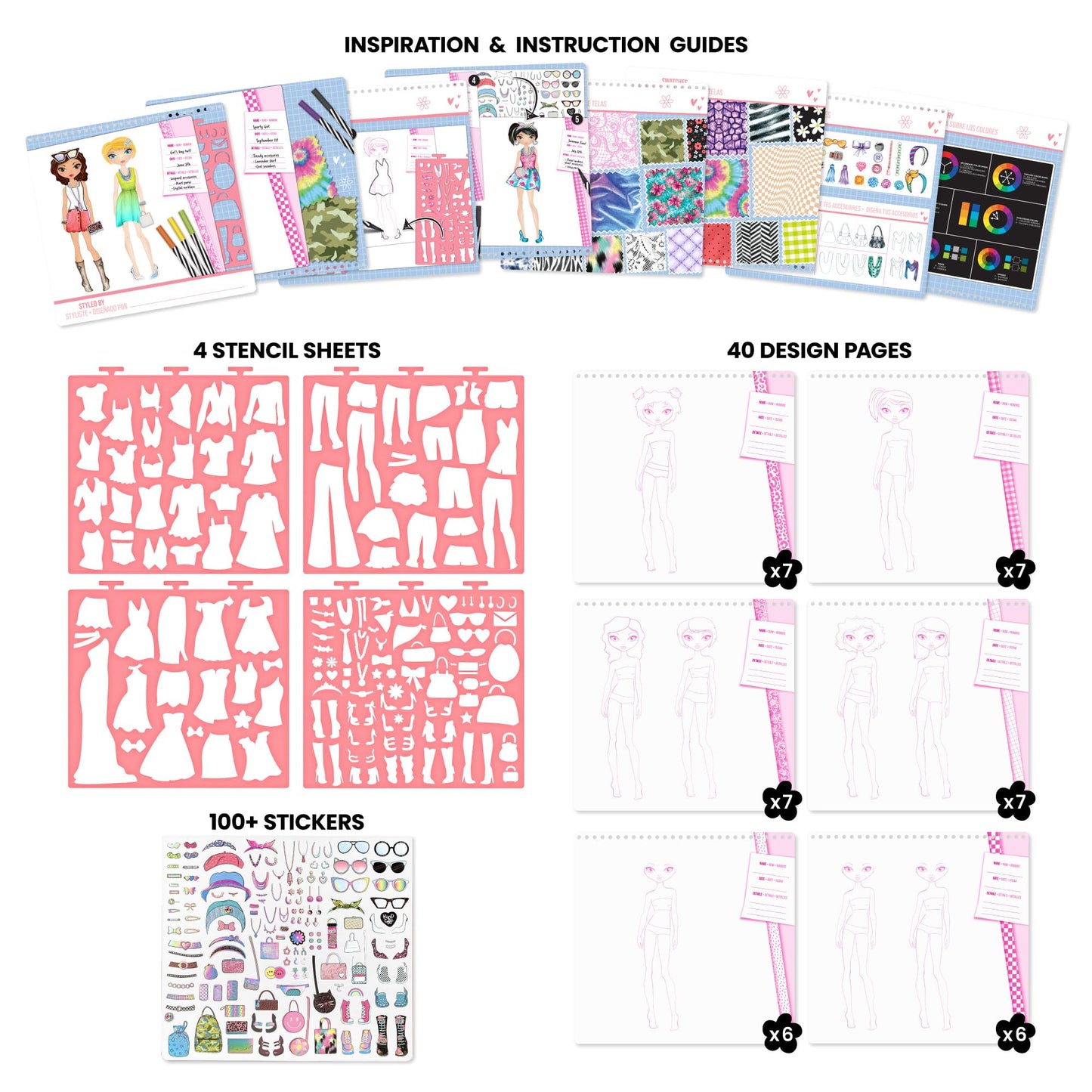 Fashion Angels Fashionista Design Sketch Book Set