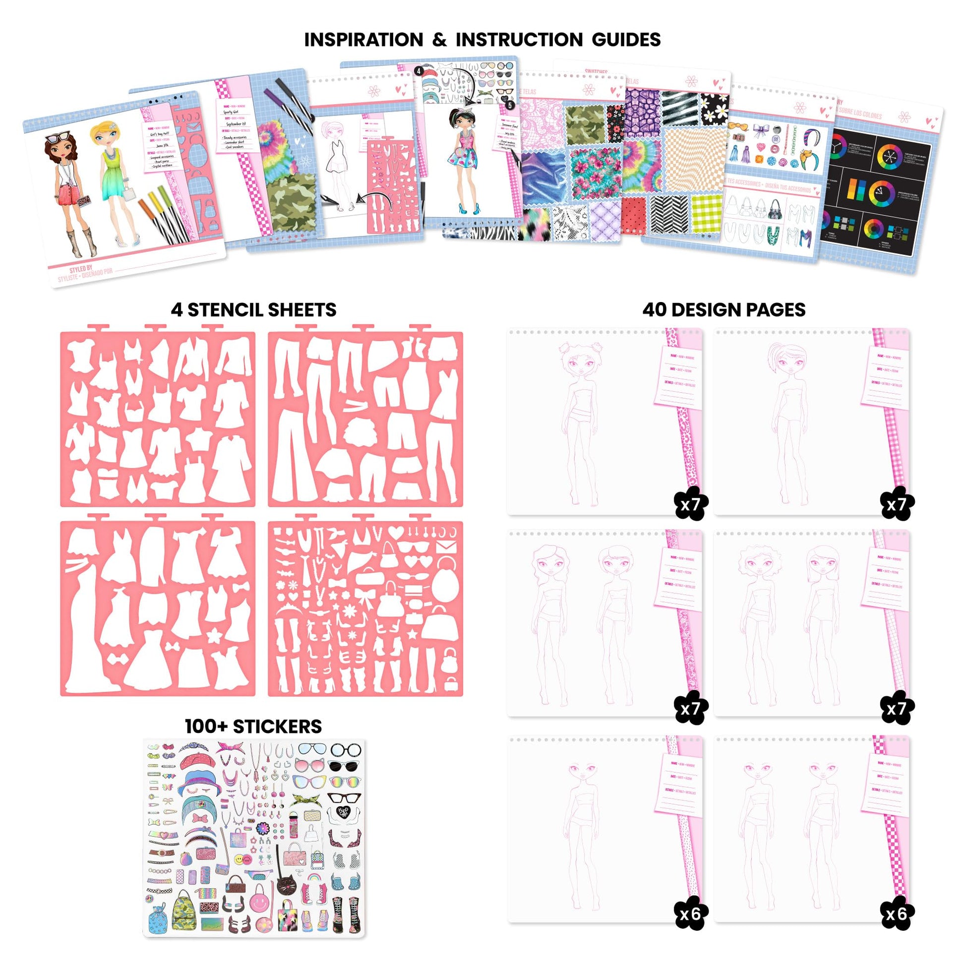 Fashion Angels Fashionista Design Sketch Book Set