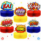 Skylety 6 Pcs Hero Party Decoration for Class Honeycomb Centerpieces 3D Table Topper Paper Large Word Action Sign Table Topper Decor 7.5 x 7.8 Inch