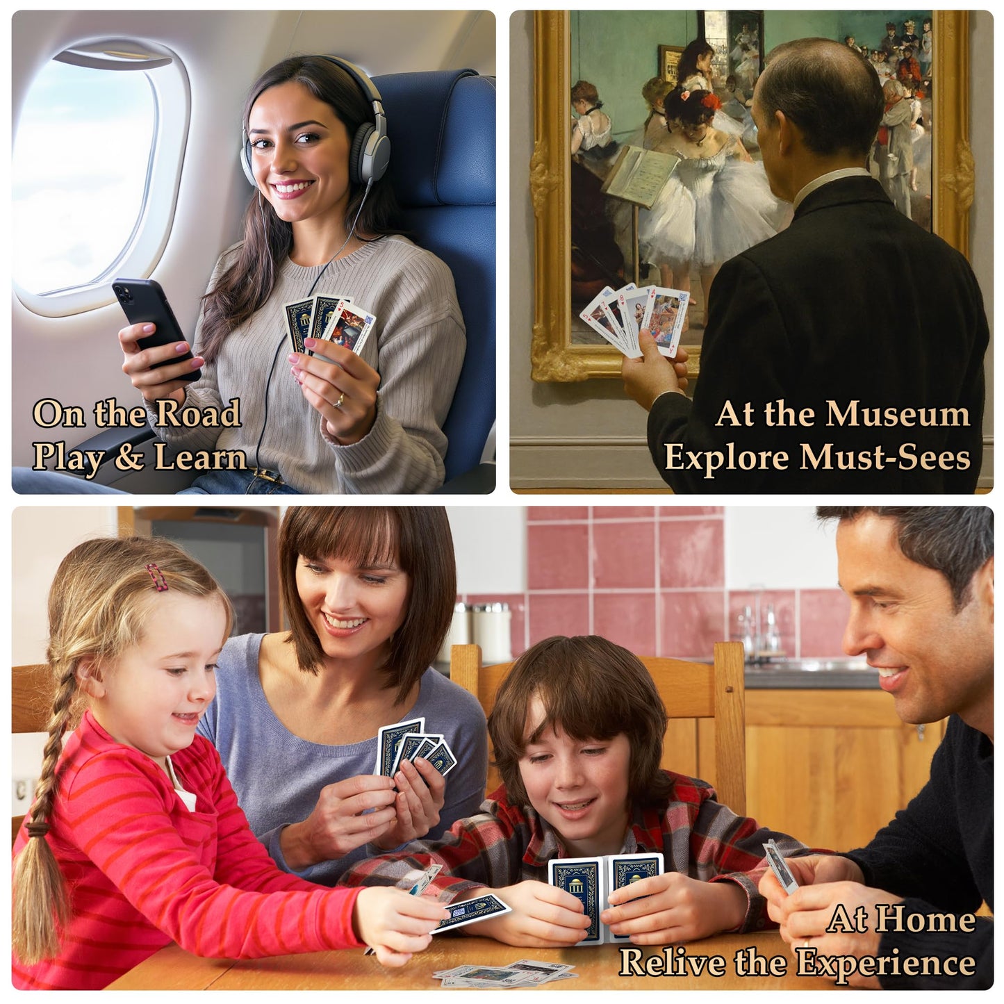 merryhome Arts of Playing Cards with QR Audio Guides - The National Gallery of Art x Discover Art & Play Cards | Themed Playing Cards | Museum Decks |