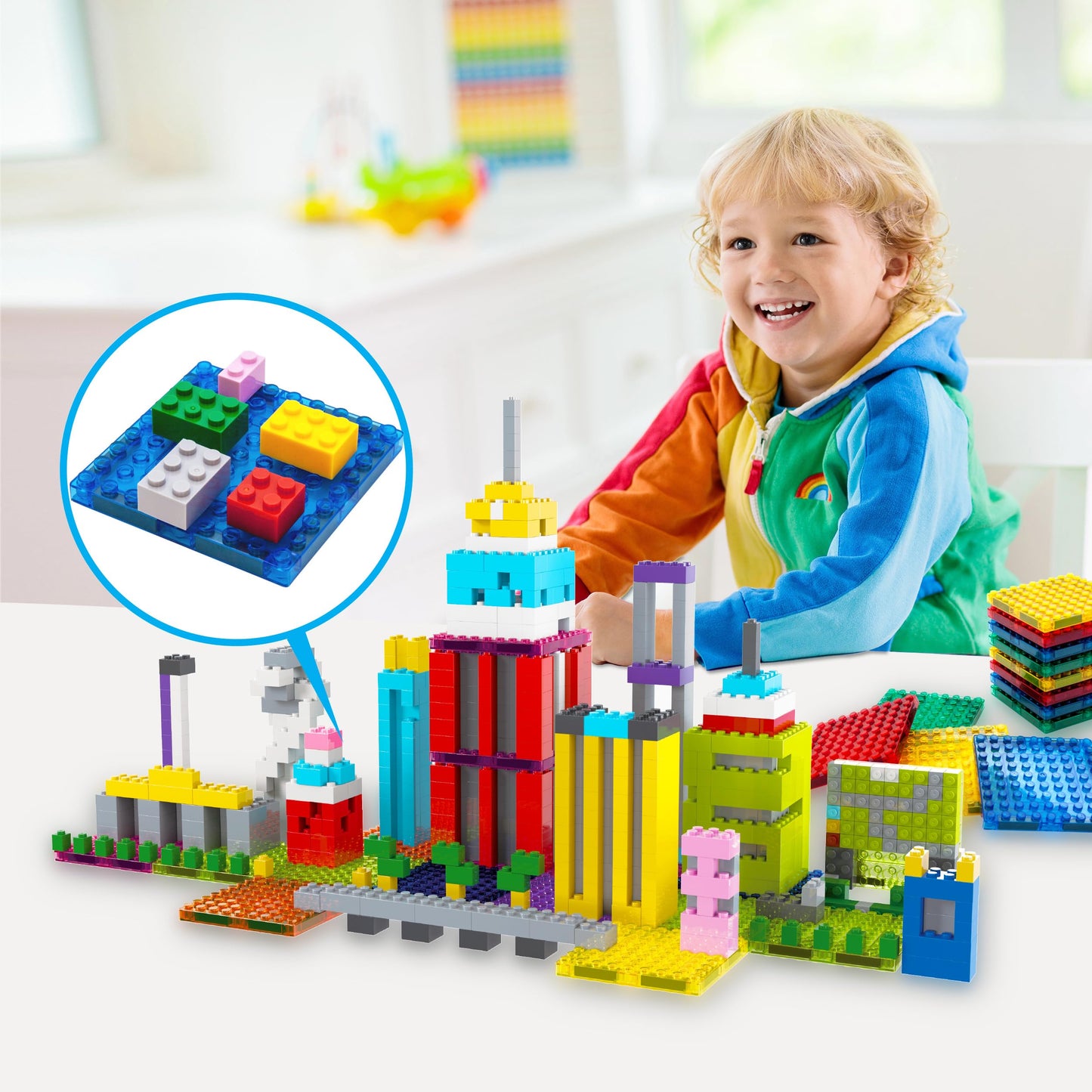 PicassoTiles Magnetic Building Blocks Brick Tiles STEM Creative Magnet Tiles Add Ons Set Construction Toy Socket Spikes Accessory Toys Educational
