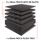 ENHANCE Portable Miniature Figure Storage & Carrying Case - 4 Foam Layers fits 108 Infantry Minis & Pick & Pluck for Large Figures - Book Sleeve & 2