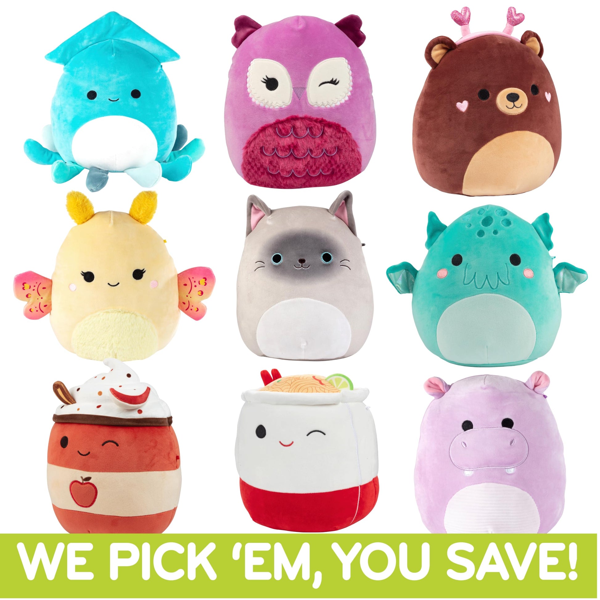 Squishmallows Mystery 2-Pack 10 Inch Plush Gift Set- Official Jazwares 2026 Surprise Stuffed Animals Soft Squishy Collectible Toys for Kids, Girls