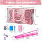 Kyerlish American Mahjong Tile Set with Pink Printed Carrying Bag, 166 Blue Tiles, 4 All-in-One Color Racks/Pushers, Mah Jongg Sets, Mahjong Game Set