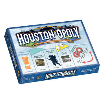 Late for the Sky Houston-Opoly Property Trading Board Game - Houston Landmarks, Family Strategy Game for Adults & Kids, 2-6 Players, City-Building