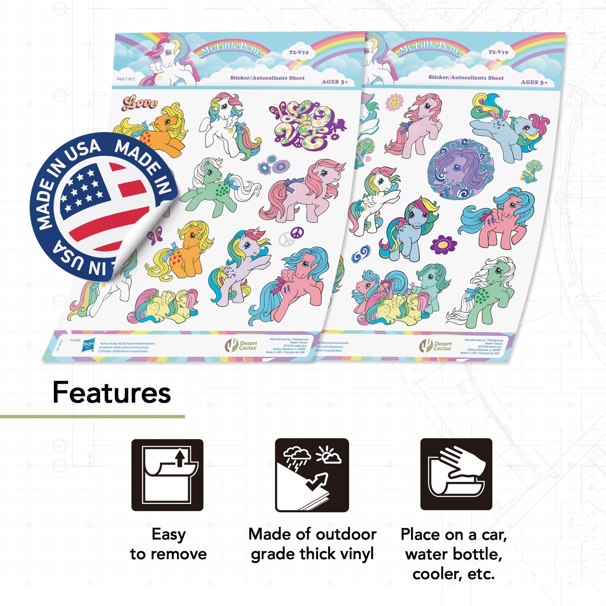 Desert Cactus My Little Pony Sticker - 30 Vinyl Decal Laptop Water Bottle Car Scrapbook Decorations Birthday Favor Party Supplies (2-19)