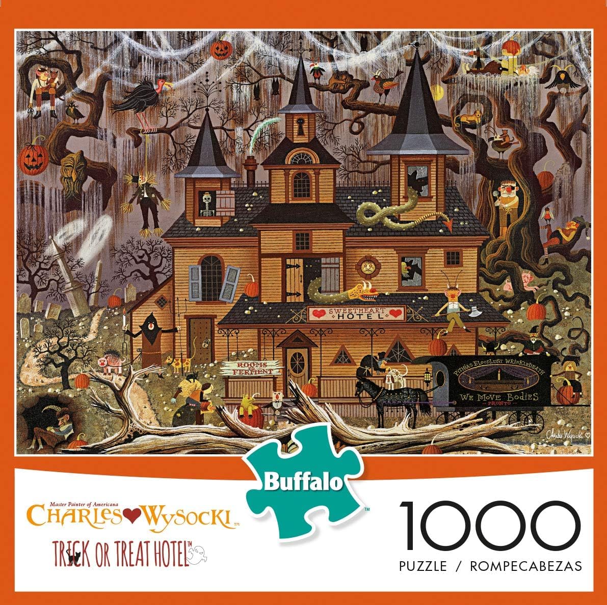 Buffalo Games - Charles Wysocki Trick or Treat Hotel - 1000 Piece Puzzle