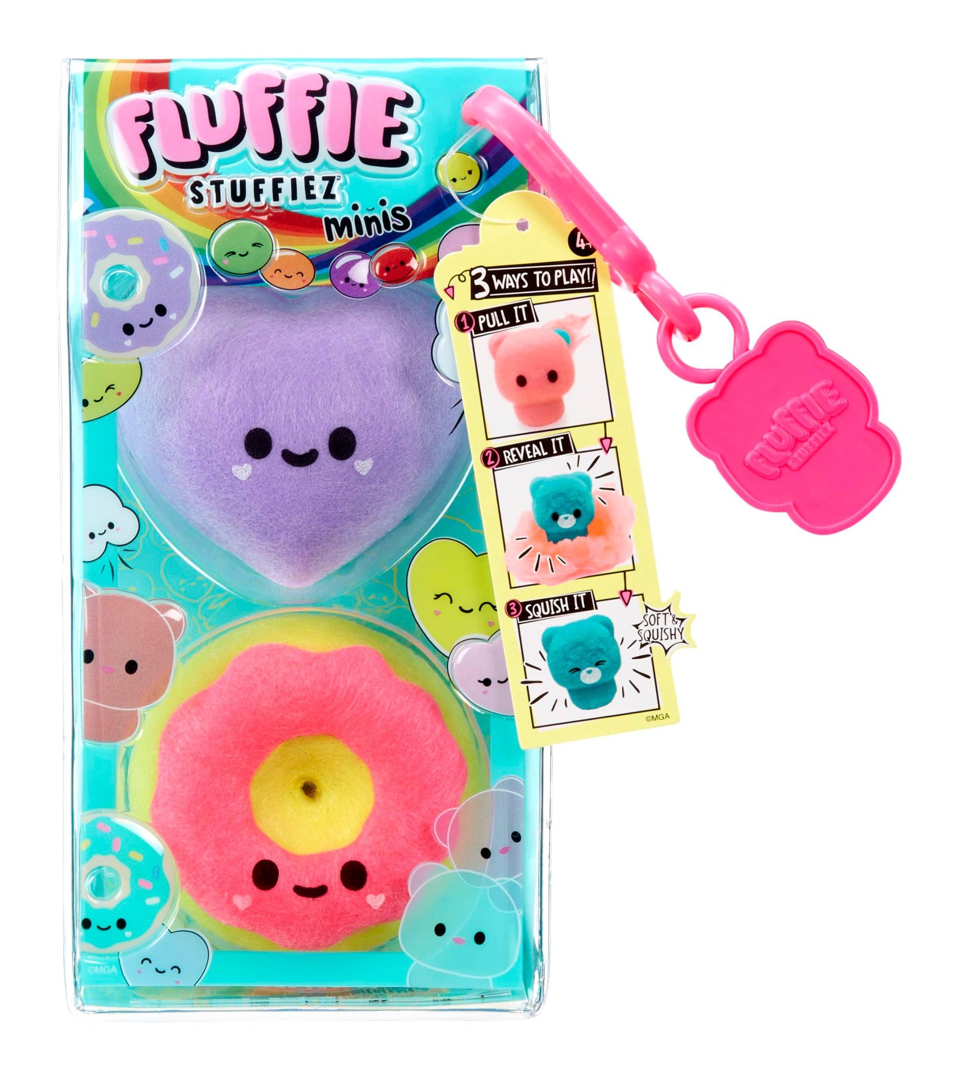 Fluffie Stuffiez Heart Candy & Donut Minis Collectible Feature - Surprise Reveal Unboxing Soft and Squishable Tactile Play Fidget DIY