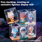 Clear Figure Display Case 3x3x4.5 inch Small Acrylic Figurine Storage Box Showcase for Collectibles Minifigure Mini Dolls Toys Organizer