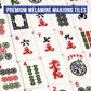 Dolcety American Mahjong Tile Set, 166 White Tiles Mahjong Set,Travel Mahjong Set with Gray Carrying Bag