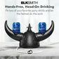 BLKSMITH Viking Drinking Helmet with Straws - Funny Beer Hat Holds 2 Cans - Adjustable Novelty Drinking Helmet Fits 16-24" Head - Gag Gift for Men