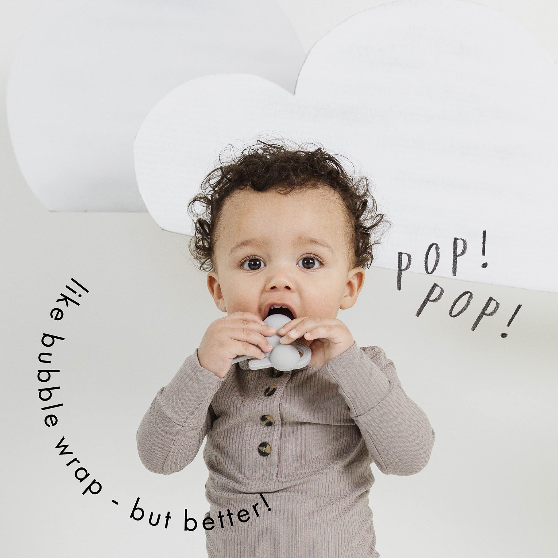 Doddle & Co. The Chew Teether with Poppable Bubbles | Toddler Teething Fidget Toy | Enhaces Oral Fit & Easy to Hold & Grab | Helps in Development