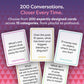 TALKING POINT CARDS - 200 Conversation Cards for Couples, Card Games for Date Night, Relationship Questions & Intimacy Building for Adults