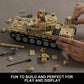 Military Tank Building Blocks Set Compatible with Lego, 1176-Piece 9 in 1 Army Vehicle Model with Rolling Tracks and Rotating Turret, Build, Play