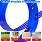 3-Lane Flexible Race Track for Kids with Suction Cups, Race Car Ramp Track & 15ft Race Car Track Compatible 1:64 Diecast Cars,Portable Roll Up Track