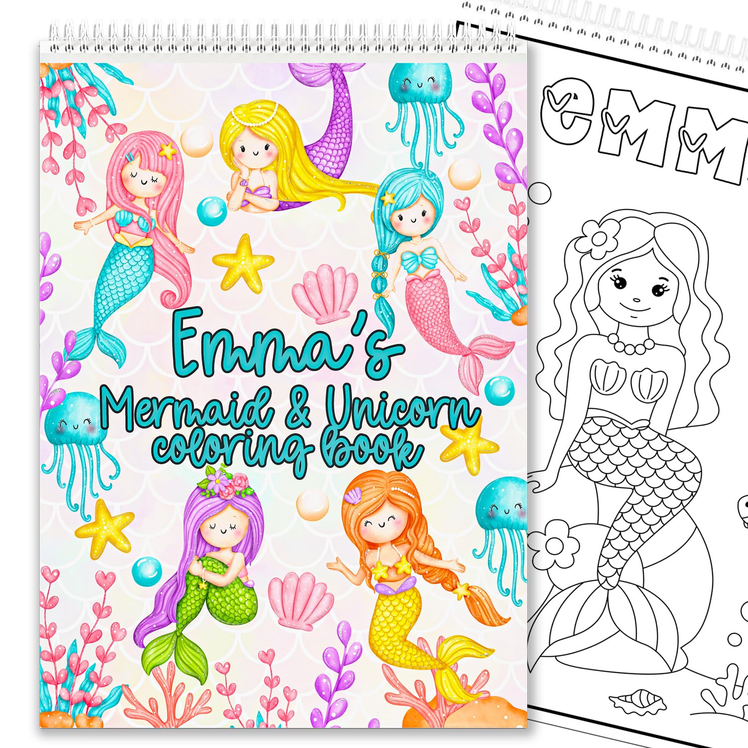 COACO Personalized Coloring Books for Kids, Custom Name on Every Page (32 Pages), Screen-Free Travel Activity for Toddlers, Great Birthday Gift