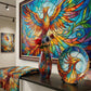 NiceGo 1000 Piece Jigsaw Puzzle for Adults Colorful Stained Glass Rising Phoenix | Vibrant Fantasy Firebird Mosaic Art | 27.5"x19.7" | Challenging